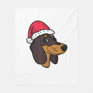 Cobertor De Velo Dachshund Weiner Papais noeis de Cachorro no Natal