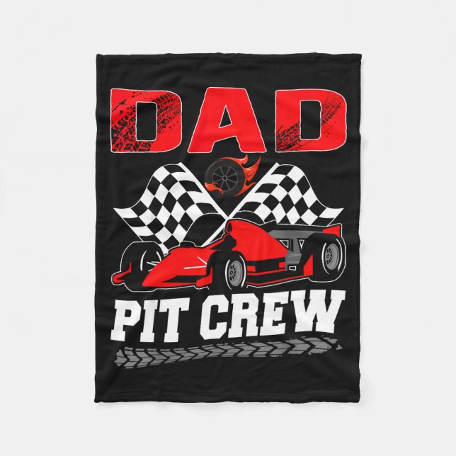 Cobertor De Velo Dad T Crew Racing Family Race Car Birthday Boy  (Frente)