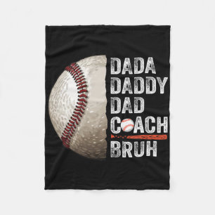 Cobertor De Velo Dada Pai De Pai Bruh Vintage Treinador De Baseball