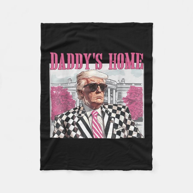 Cobertor De Velo Daddys Home Trump Pink 2024 (Frente)