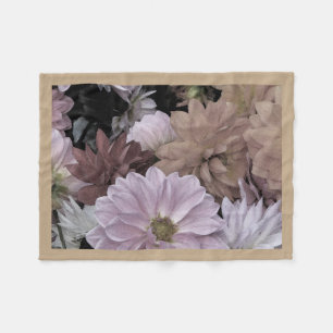 Cobertor De Velo Dahlia Flower Garden Abstrato Fleece Blanket