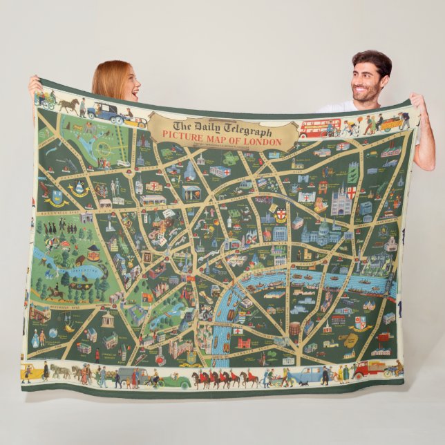 Cobertor De Velo Daily Telegraph representa o mapa de Londres (In Situ)