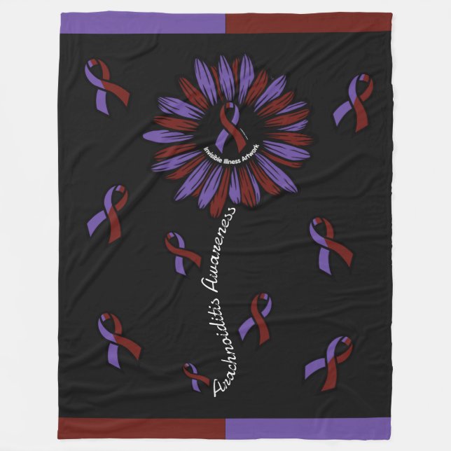 Cobertor De Velo Daisy... Arachnoiditis Fleece Blanket (Frente)