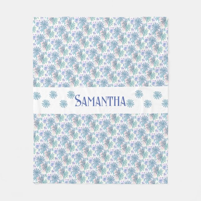 Cobertor De Velo Daisy Multicolor Pastel Patchwork (Frente)