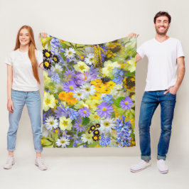 Cobertor De Velo Daisy ,Primrose, Daffodil Flowers