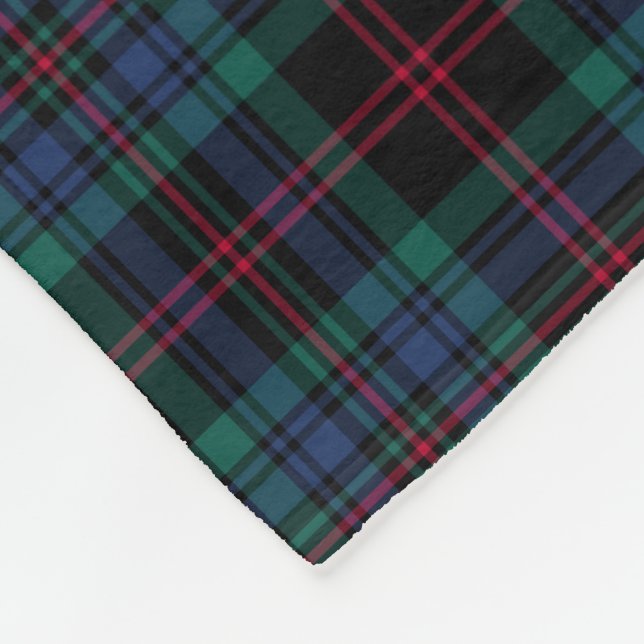 Cobertor De Velo Daly Tartan, Xadrez Real Azul e Negro (Quina)