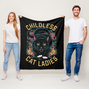 Cobertor De Velo Damas de Gato sem Filhos 2024 Feminista