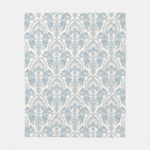 Cobertor De Velo Damasco floral azul do vintage