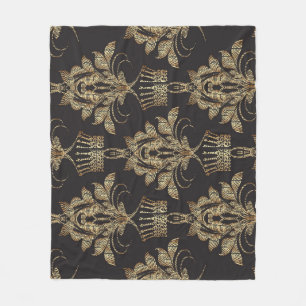 Cobertor De Velo Damasco Floral Bordado: Royal Seamless.