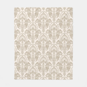 Cobertor De Velo Damasco floral de Brown do vintage