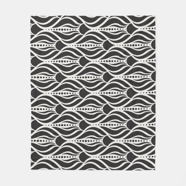 Cobertor De Velo Damasco floral elegante, art nouveau sem soldadura (Frente)