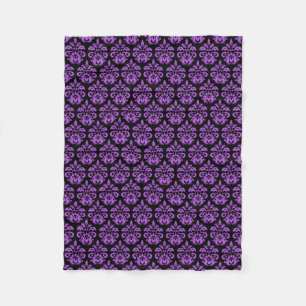 Cobertor De Velo Damasco gótico preto e roxo do victorian