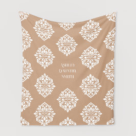 Cobertor De Velo Damask Ambience Soft Beige