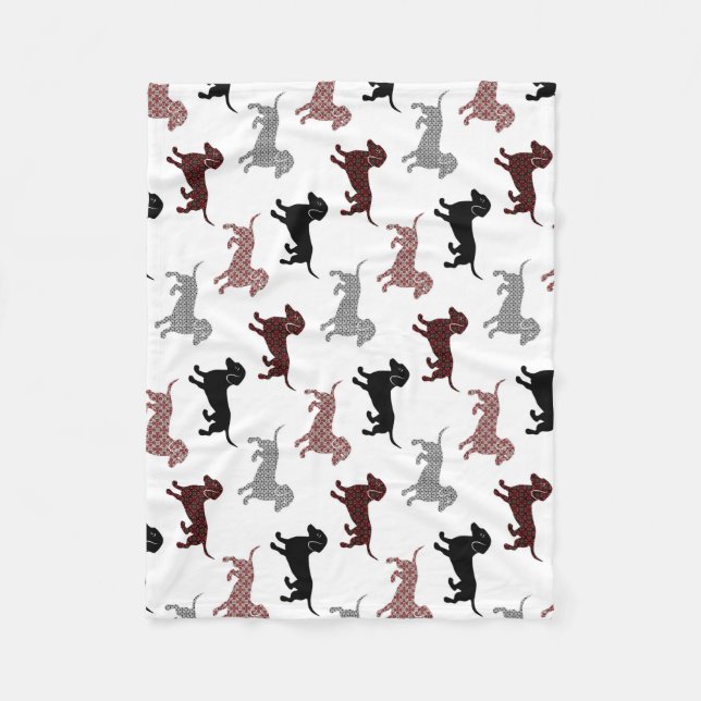 Cobertor De Velo Damask Dackel Cute Dachshacks (Frente)