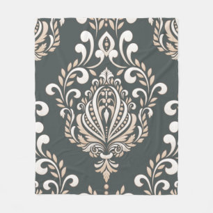 Cobertor De Velo Damask Royal Fleece Blanket