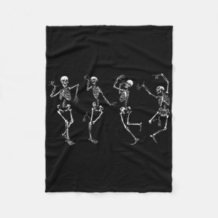 Cobertor De Velo Dançando Esqueletos Dança De Halloween Macabre
