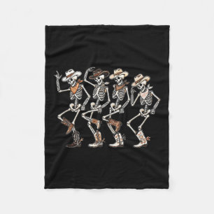 Cobertor De Velo Dançando Skeleton Cowboys Western Country Rodeo Ha