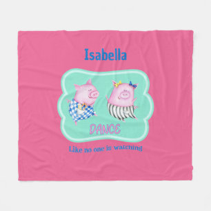 Cobertor De Velo Dançar como ninguém está assistindo porcos dançant