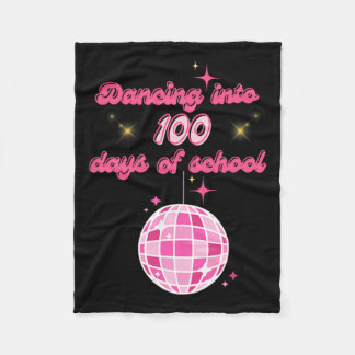 Cobertor De Velo Dançar Em 100 Dias De Escola Com Disco Rosa Ba