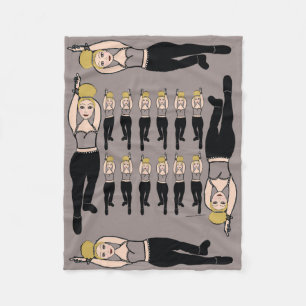 Cobertor De Velo Dançarina Fleece Blanket Fumaça e Preto