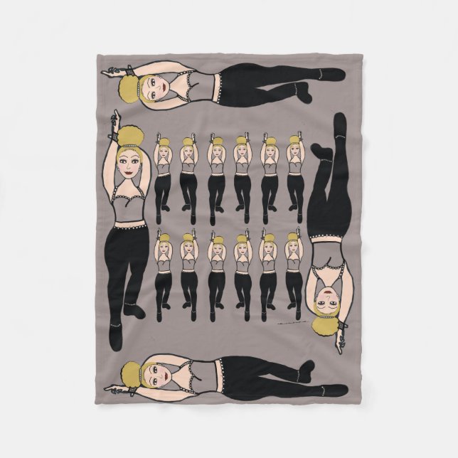 Cobertor De Velo Dançarina Fleece Blanket Fumaça e Preto (Frente)
