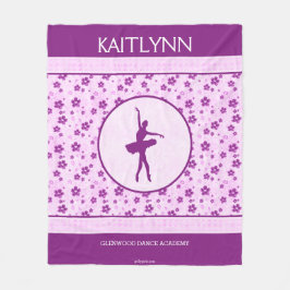 Cobertor De Velo Dançarino de balé personalizado Purple Heart