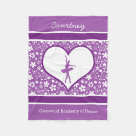 Cobertor De Velo Dançarino de balé roxo personalizado do teste