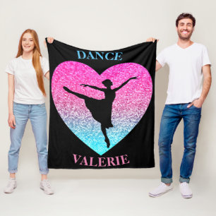 Cobertor De Velo Dance Fleece Blanket com Nome Personalizado