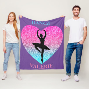 Cobertor De Velo Dance Fleece Blanket com Nome Personalizado