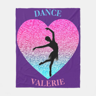 Cobertor De Velo Dance Fleece Blanket com Nome Personalizado