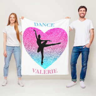 Cobertor De Velo Dance Fleece Blanket com Nome Personalizado