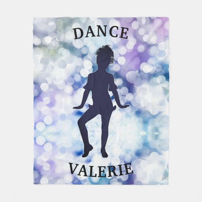 Cobertor De Velo Dance Fleece Blanket com seu nome (Frente)