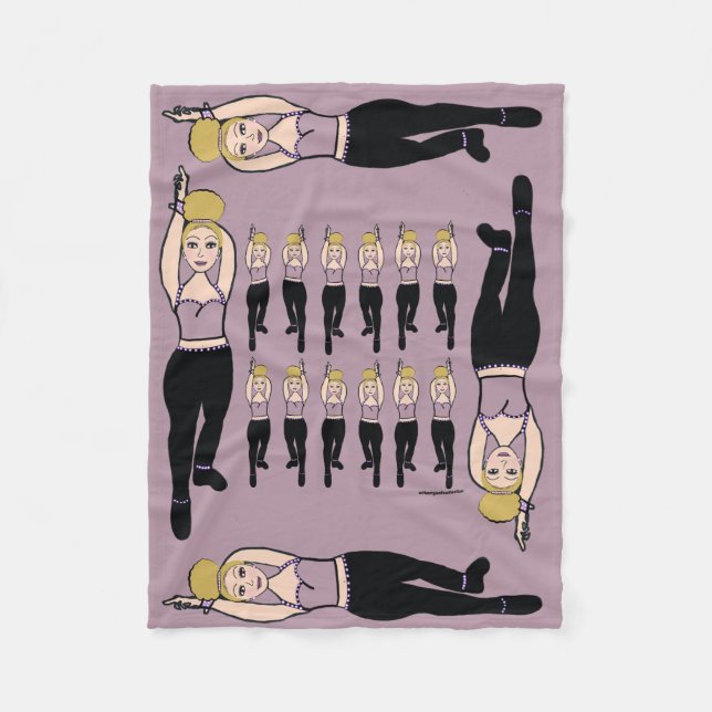 Cobertor De Velo Dancer Fleece Blanket Lilac & Black (Frente)