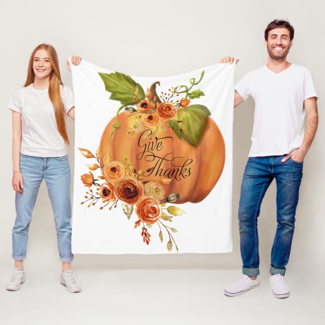 Cobertor De Velo Dar aos Obrigados abóbora floral Clássica (In Situ)