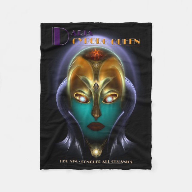 Cobertor De Velo Daria Cyborg Queen Fleece Blanket (Frente)