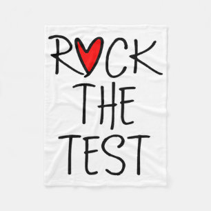 Cobertor De Velo Day Rock The Test Teacher Testing Day Engraçado Pr