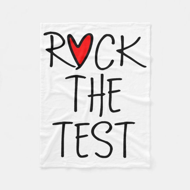 Cobertor De Velo Day Rock The Test Teacher Testing Day Engraçado Pr (Frente)