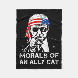 Cobertor De Velo De Ally Cat Funny Trump 2024 Trump Presidente