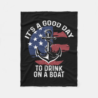 Cobertor De Velo De Barco de julho É um bom dia para beber