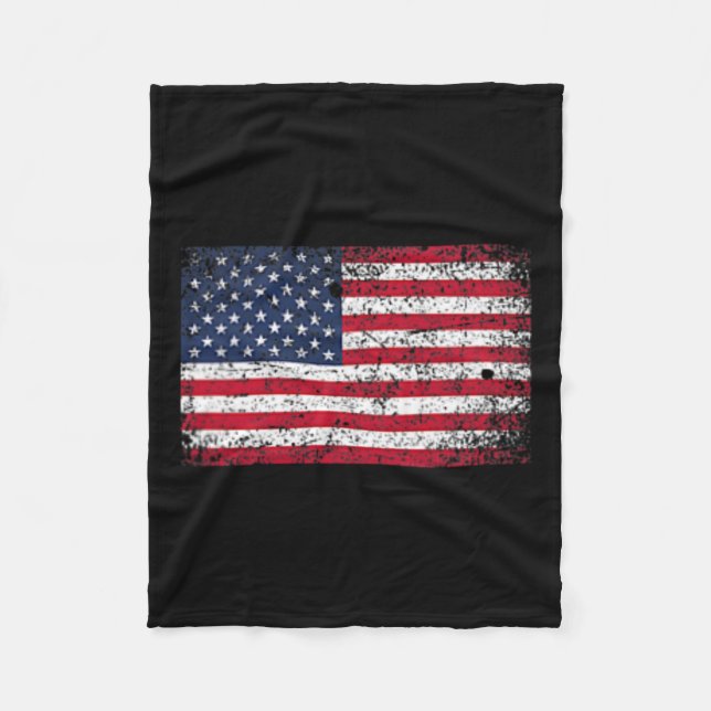 Cobertor De Velo De Julho, Sofrendo A Pocket De Bandeira Americana (Frente)