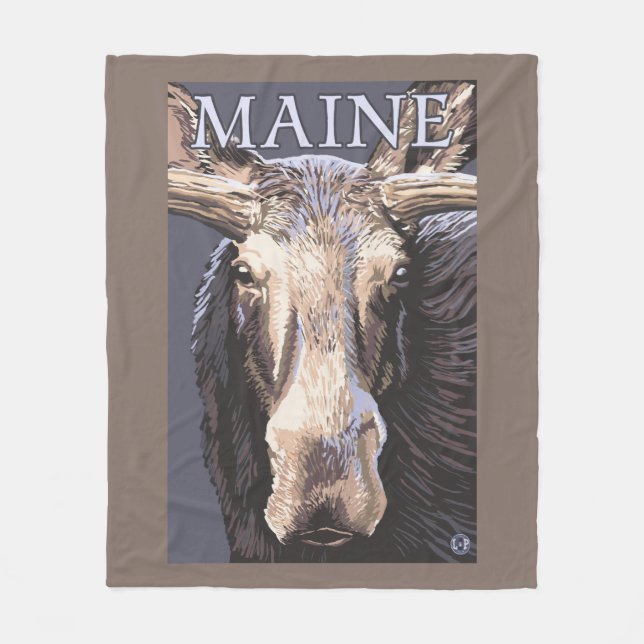Cobertor De Velo De MaineMoose fim acima (Frente)