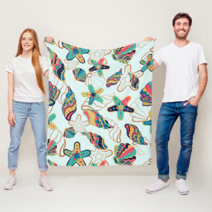 cobertor de velo de padrão de conchas coloridas