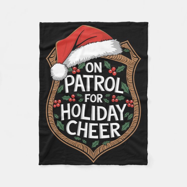 Cobertor De Velo De Patrulha Para a Segurança de Natal Alegria de N (Frente)