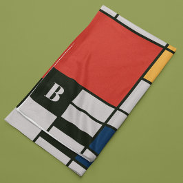 Cobertor De Velo De Stijl Inspirou o Monograma dos Quadrados Primár