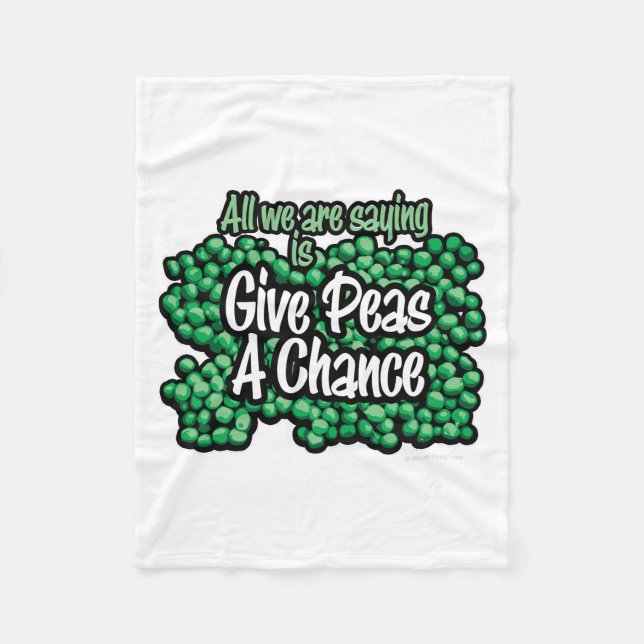 Cobertor De Velo Dê Uma Chance Ao Peas (Frente)