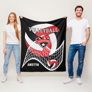 Cobertor De Velo 🏐 de voleibol - Vermelho, Branco e Negro