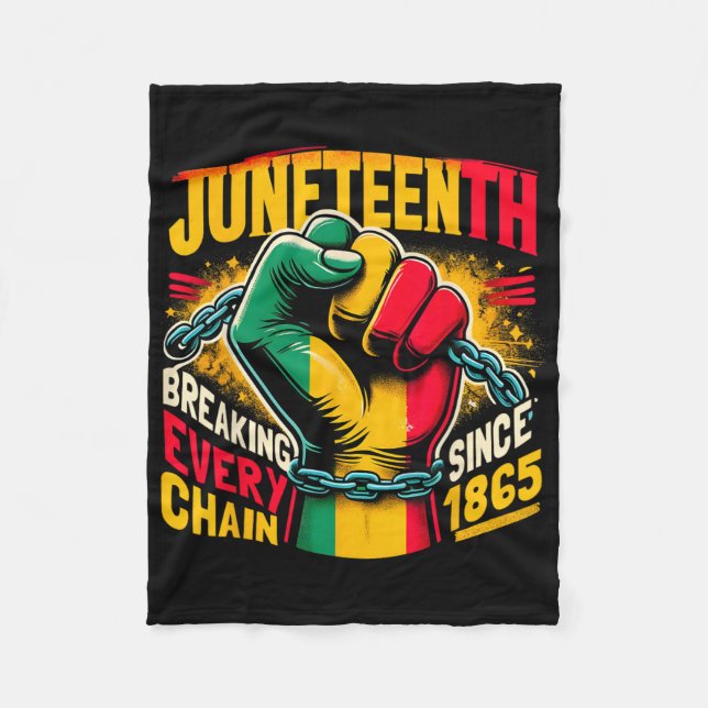 Cobertor De Velo Décima Junta Quebrando Cada Cadeia Desde 1865 Blac (Frente)