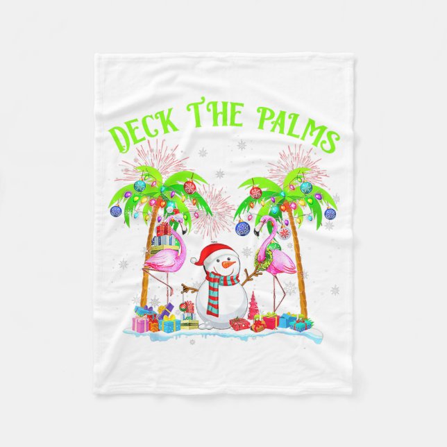 Cobertor De Velo Deck The Palms Flamingo Trocal Christmas Lights Pa (Frente)