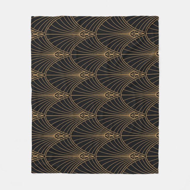 Cobertor De Velo Deco da arte: padrão geométrico clássico. (Frente)