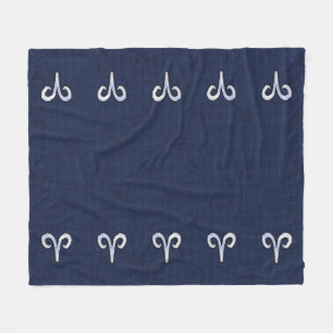 Cobertor De Velo Decor de Fibra de Carbono Azul Sinal Zodiac